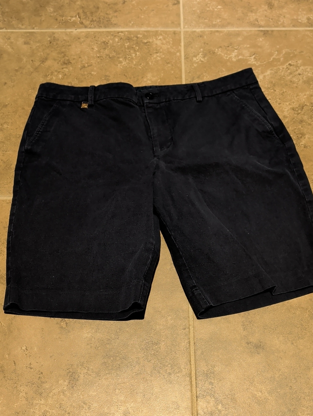 Ralph Lauren Navy Flat Front Women's Shorts